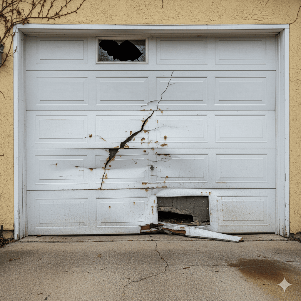 Dented, Cracked, Warped, or Broken Garage Door Panels