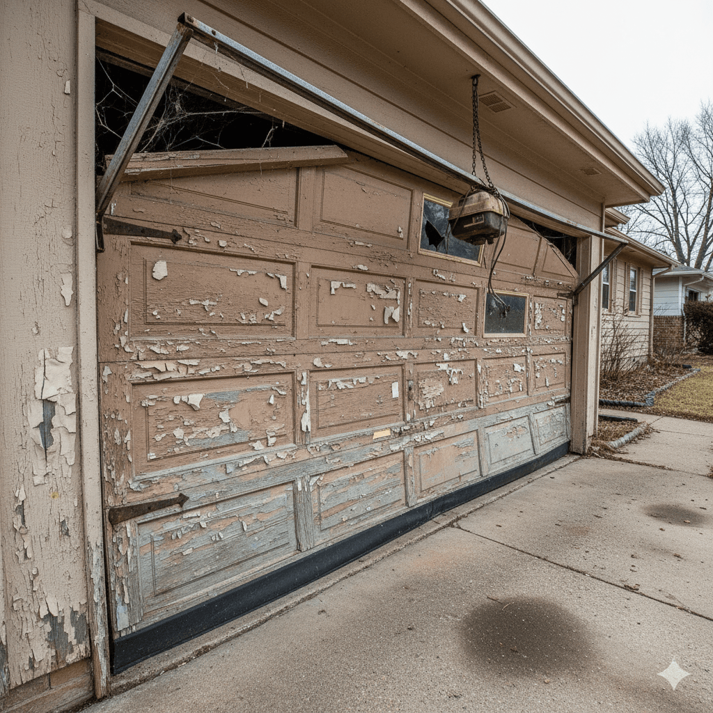 Old, Noisy, Unsafe, or Outdated Garage Door
